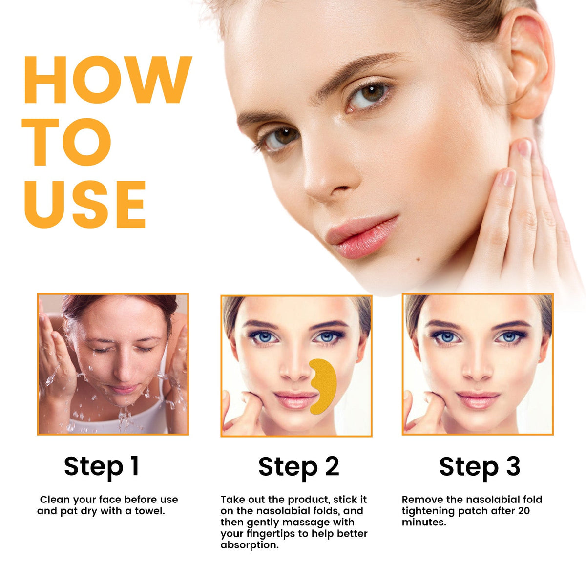 Nasolabial Fold Patches for Smoother Smile Lines Overnight