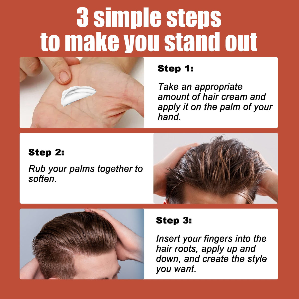 Hair Styling Cream for Strong, Shiny, Voluminous Hair