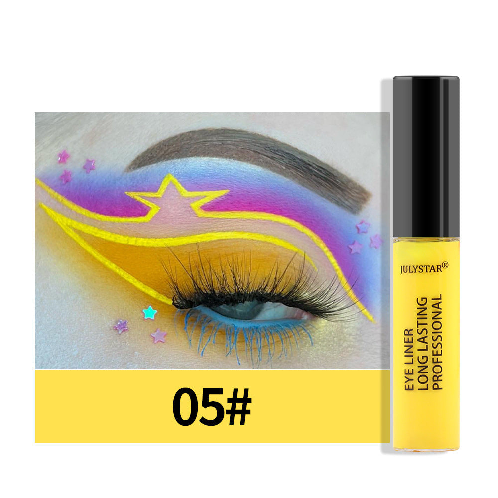 8-Color Liquid Eyeliner Pen for Precise Graphic Looks