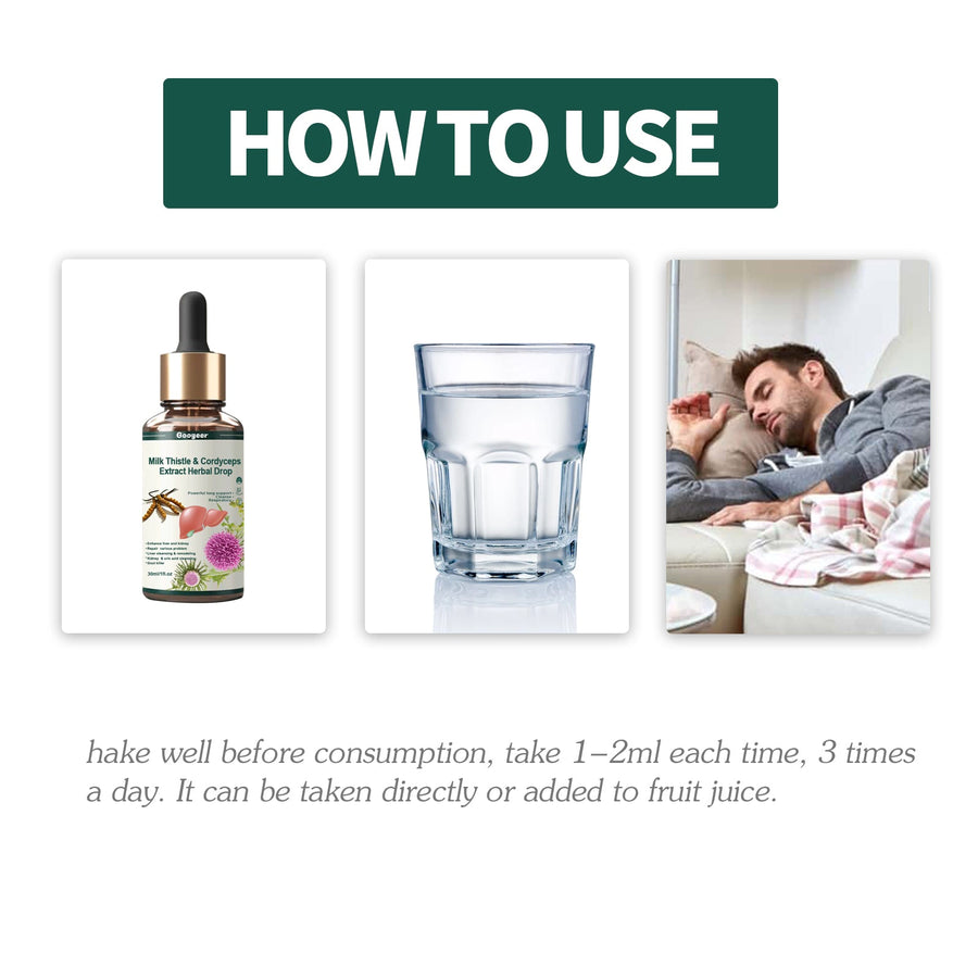 Milk Thistle Cordyceps Drops – Liver Kidney & Lung Detox