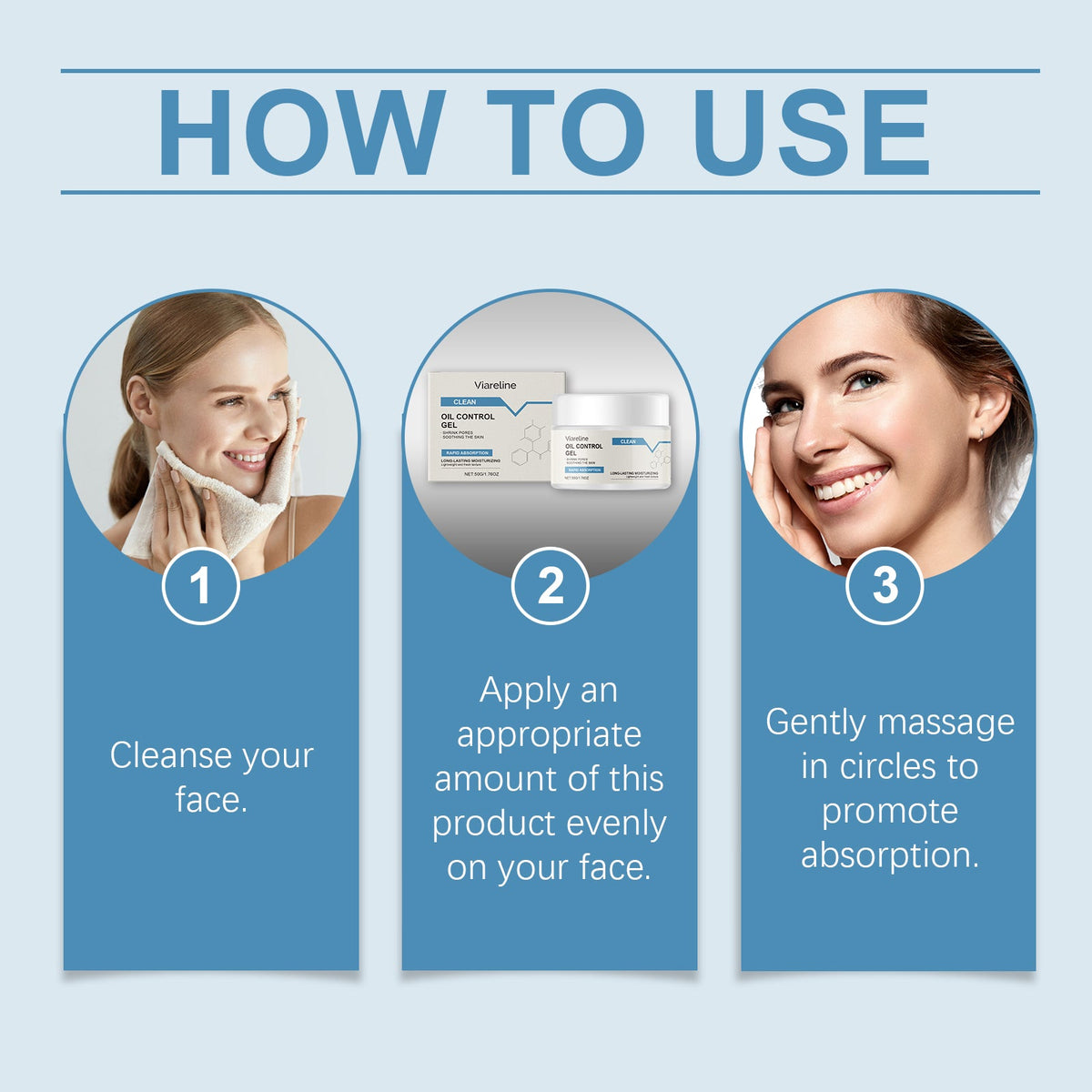 Oil Control Moisturizing Gel for Oily, Sensitive Skin
