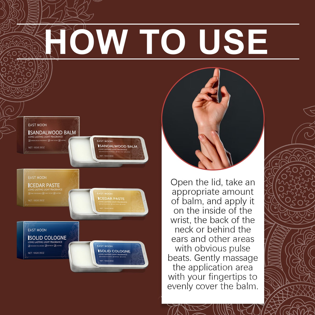 Men's Solid Fragrance Balm for Portable Daily Refresh