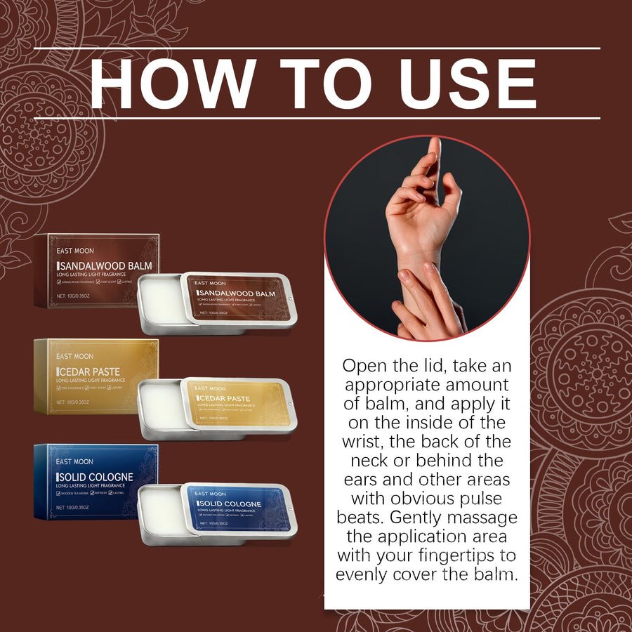 Men's Solid Fragrance Balm for Portable Daily Refresh