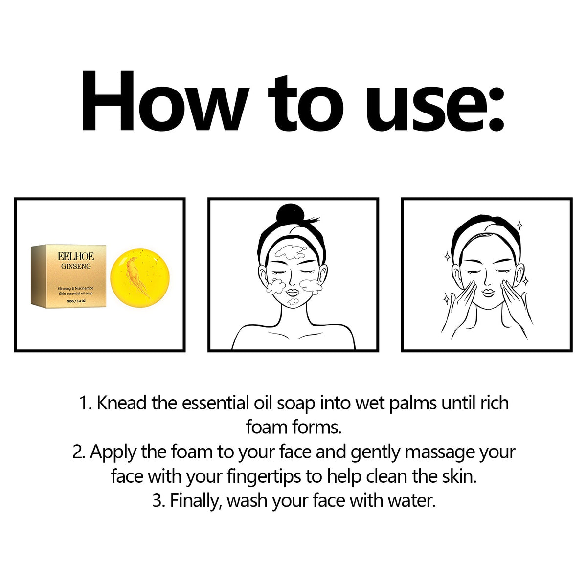Ginseng Niacinamide Soap for Acne & Skin Barrier Repair