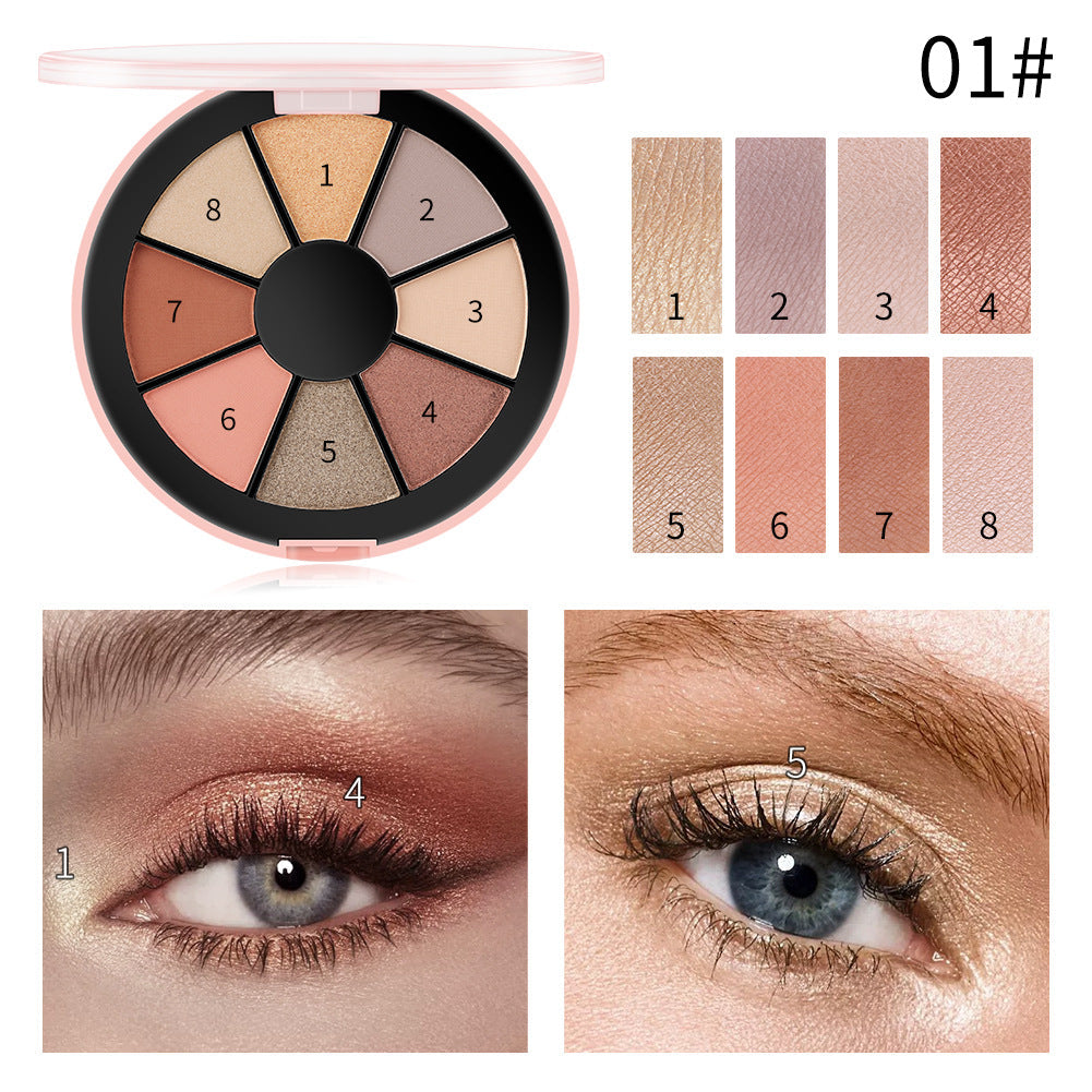 Smokey Eyeshadow Palette — 8 Warm Matte & Shimmer Shades