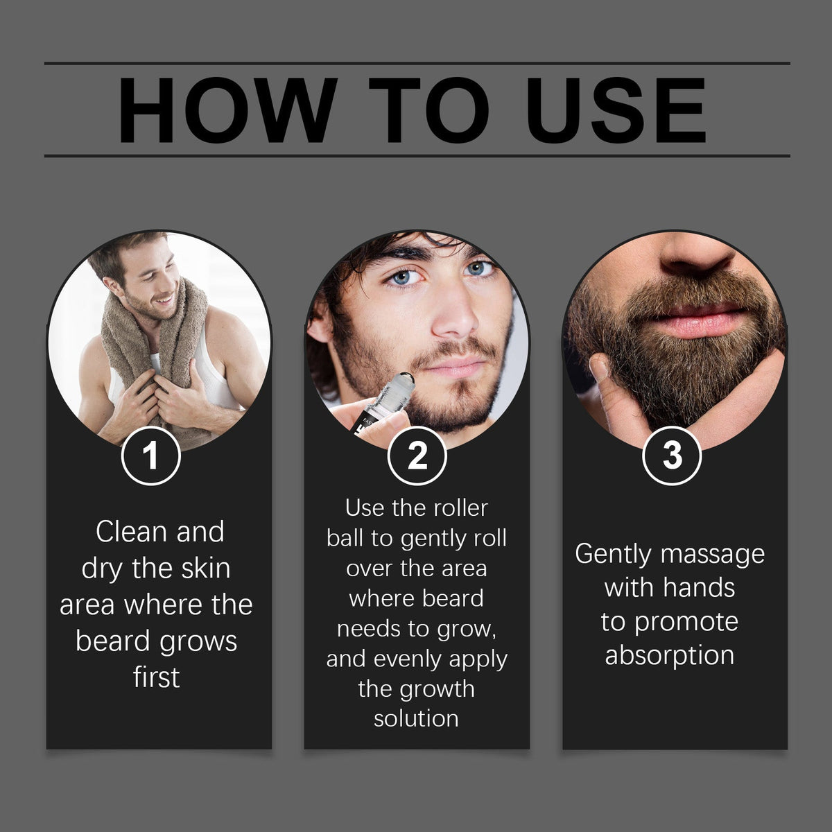 Beard Growth Serum Roll-On — Fuller, Thicker Beard in Weeks