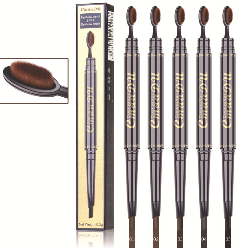 Waterproof Eyebrow Pencil with Brush for Defined Brows