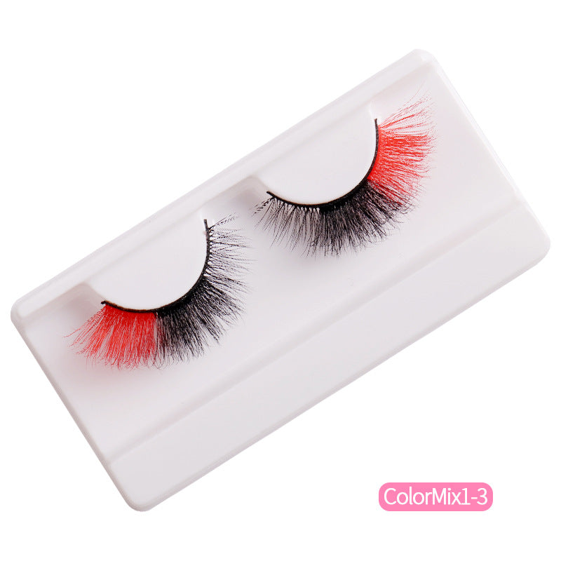 Colorful False Eyelashes for Fluffy Fox-Eye Looks