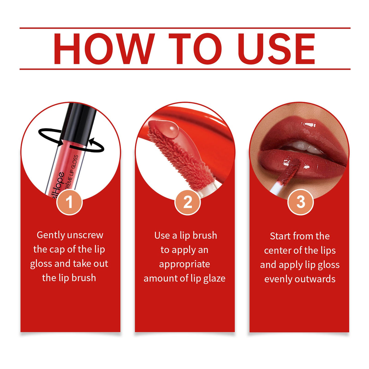Lip Glaze Set for Vivid, Glossy, Moisturized Color