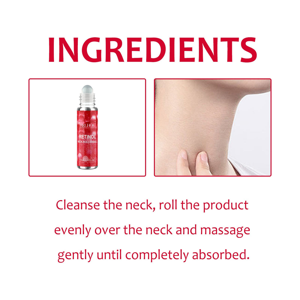 Retinol Neck Rollerball for Firmer, Smoother Neck Skin