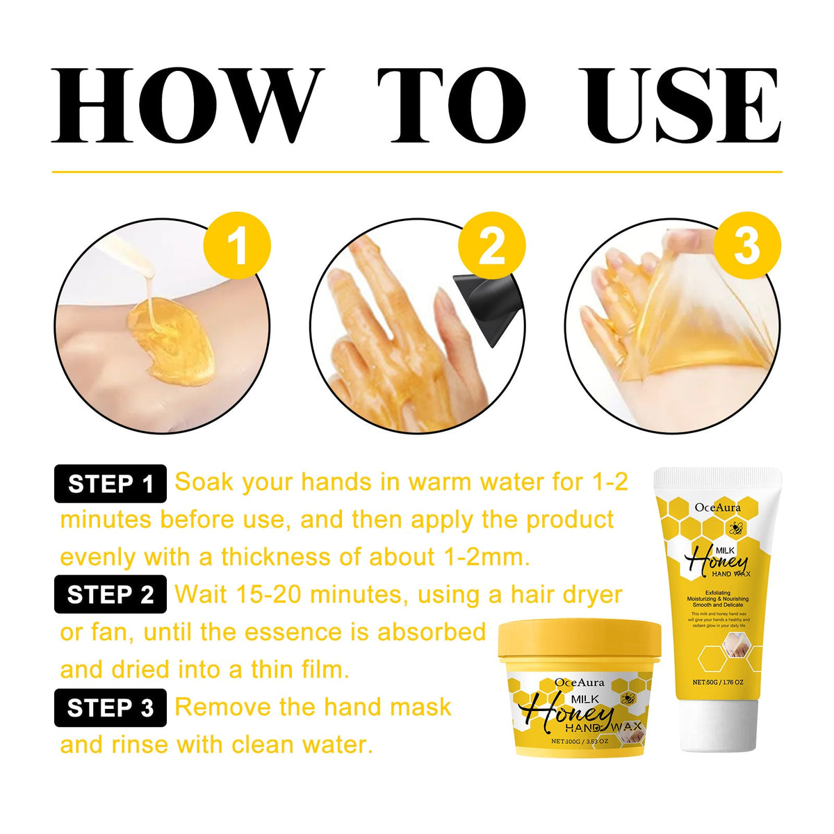 Milk Honey Hand Wax - Exfoliating Hand Cream for Dry Skin