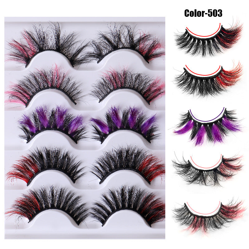 False Eyelashes for Dramatic Colorful 8D Eye Volume