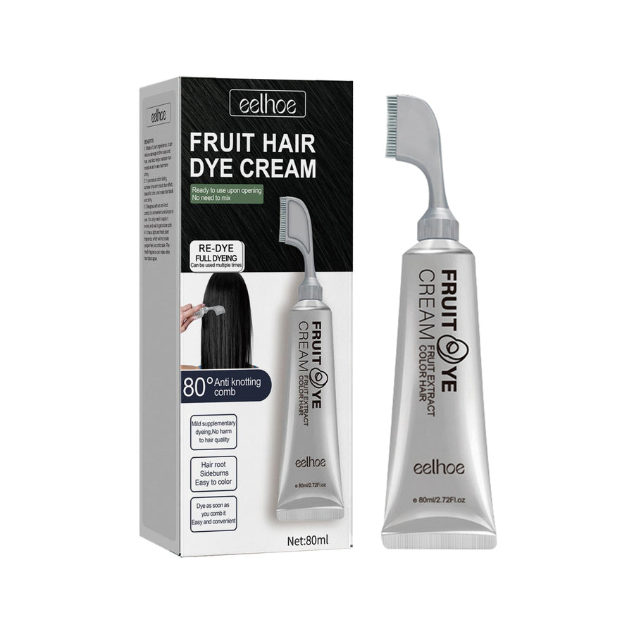 Fruit Hair Dye Cream for Easy At-Home Gray Coverage