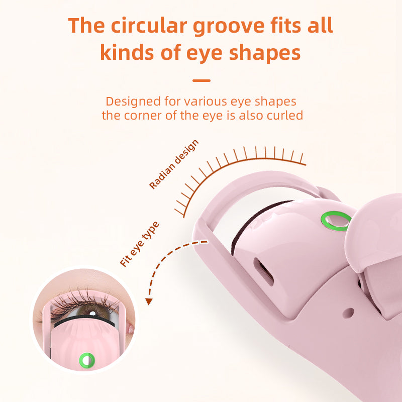Electric Eyelash Curler — 3‑Temp Rechargeable, Memory, Compact