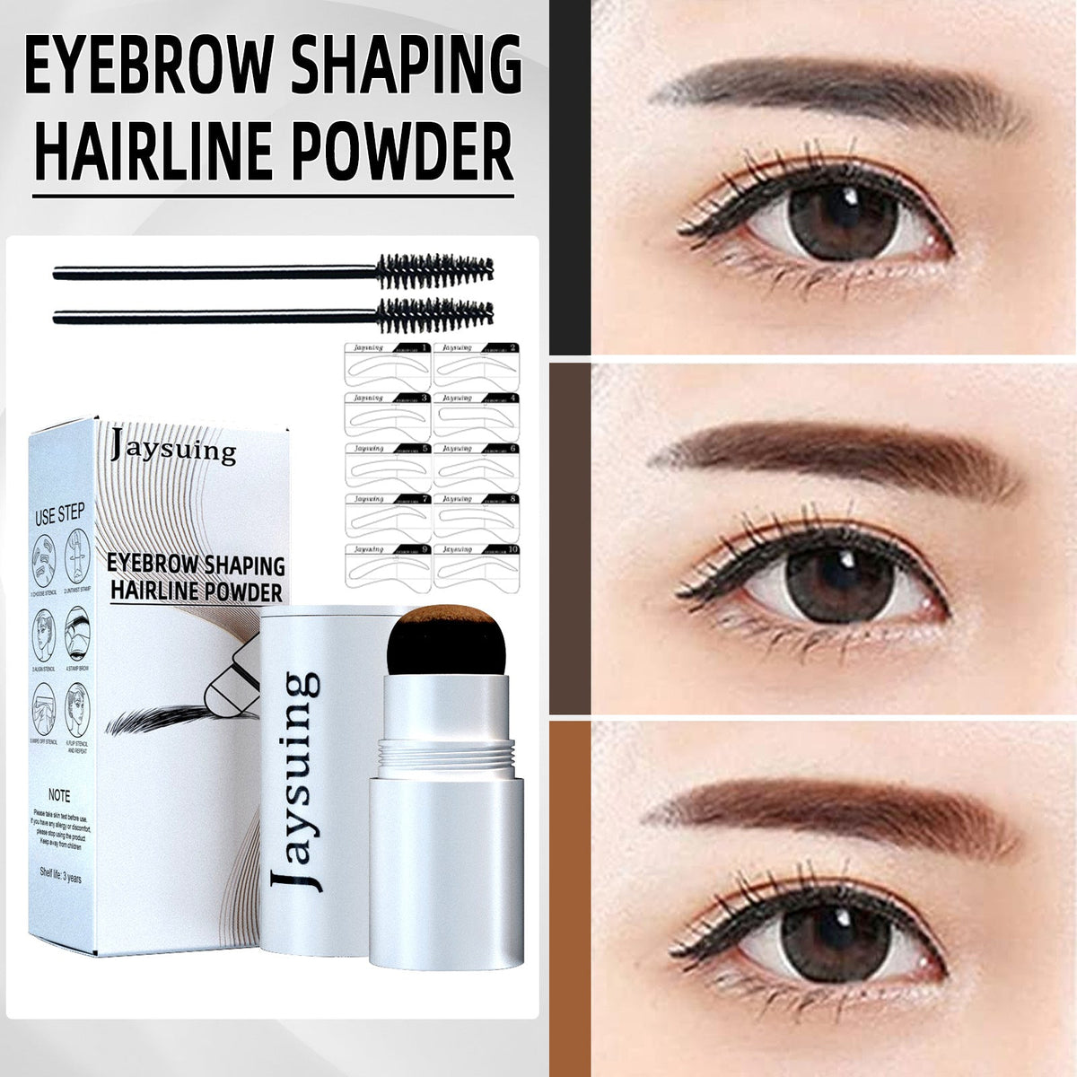Eyebrow Powder Stamp Kit for Fuller, Even-Looking Brows