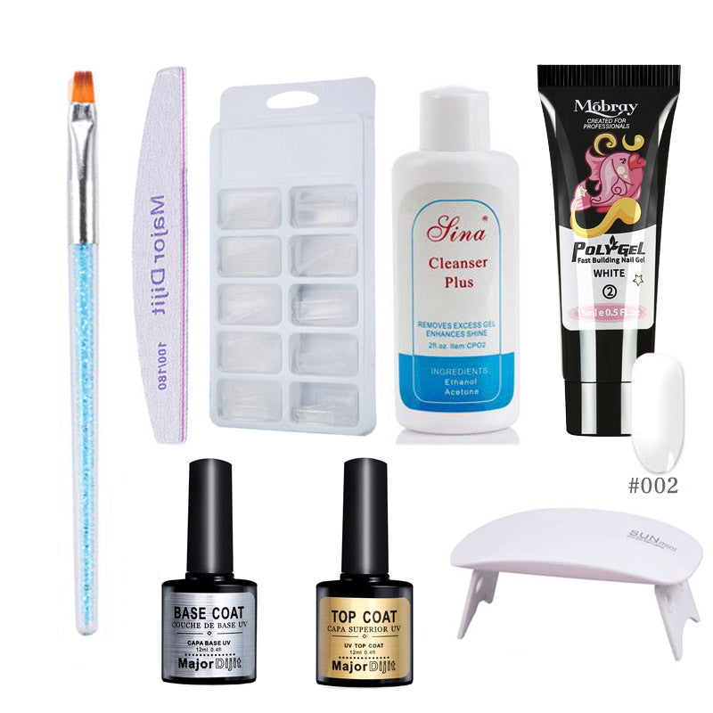 Poly Gel Nail Extension Kit for Glossy Home Manicures