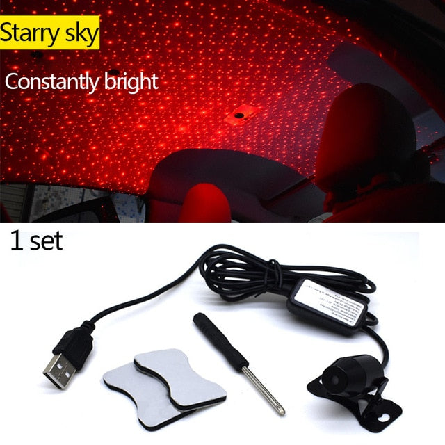 Car Light Projector: Voice‑Activated Starry Sky & RGB Laser