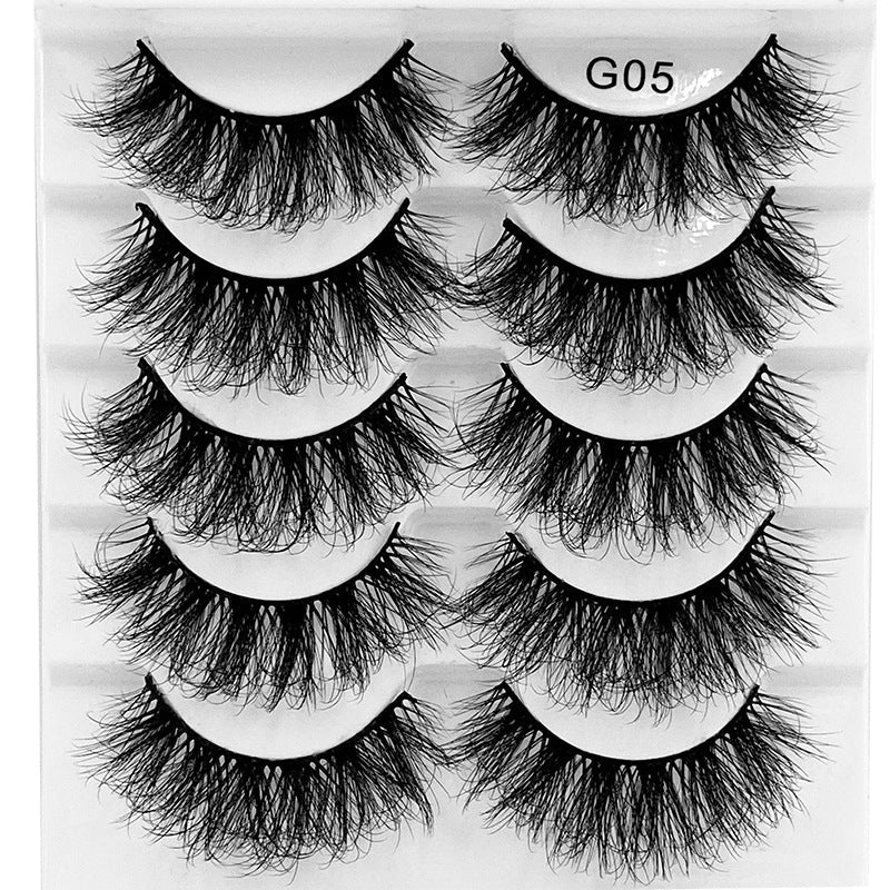 False Eyelashes 8D Fluffy Volume, 5-Pair Glam Set