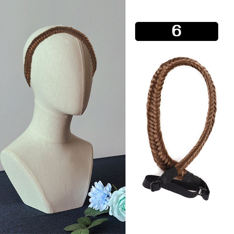 Fishbone Braid Hairband - 16-inch Voluminous Style, 6 Shades