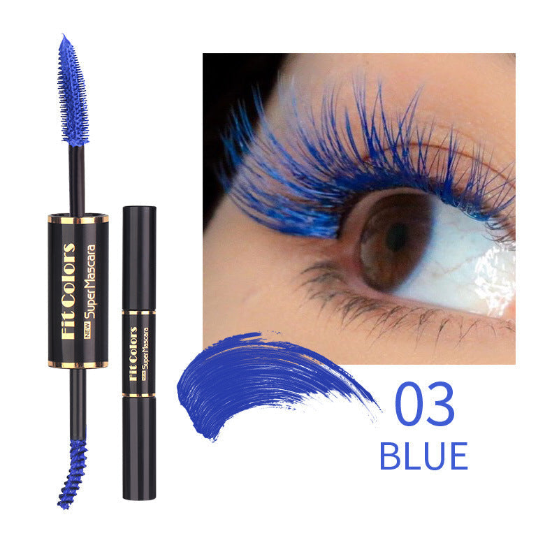 Double-Head Color Mascara for Bold, Curled Lashes