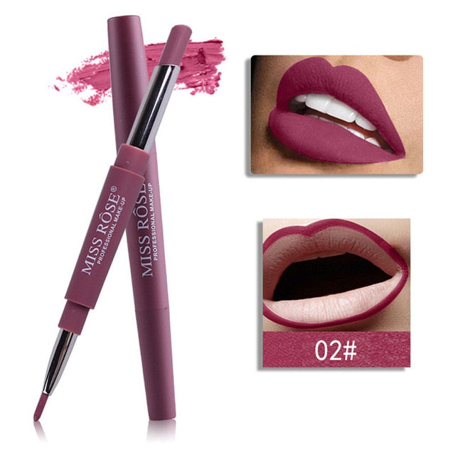 Miss Rose Double-Ended Lip Liner Pencil for Defined Lips