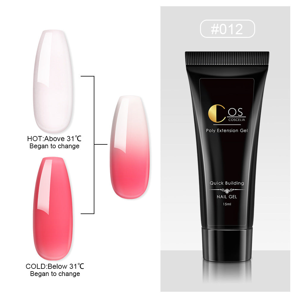 Quick-Building Poly Extension Gel — Heat-Activated Ombre