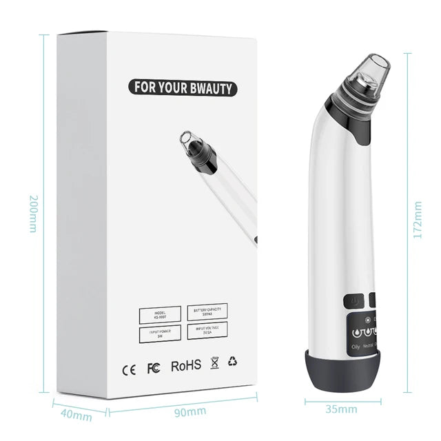 Pore Vacuum with Hot Compress — 3 Suction Levels for Clear