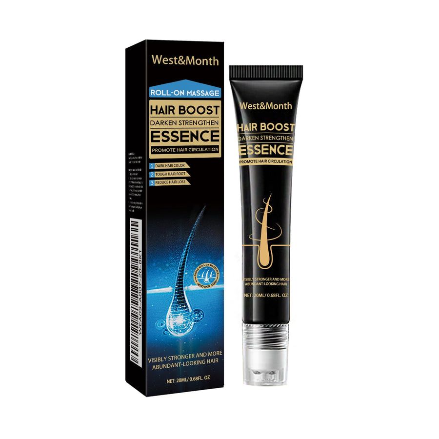 Hair Darkening & Thickening Essence — Roll-On Scalp Restoration