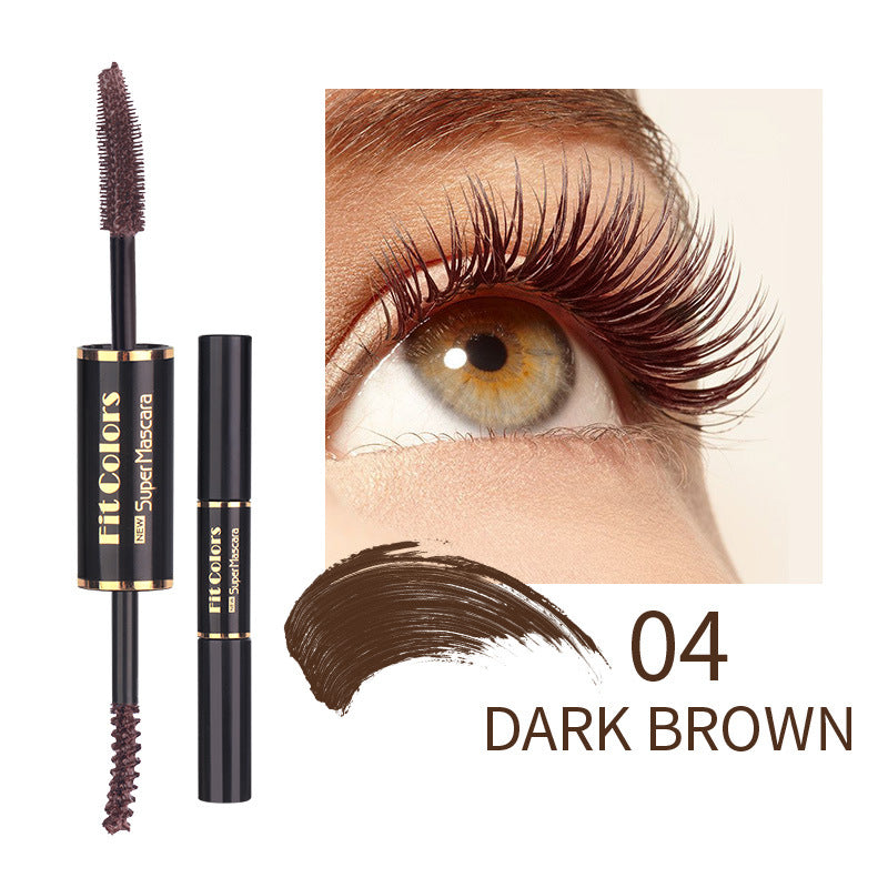Double-Head Color Mascara for Bold, Curled Lashes
