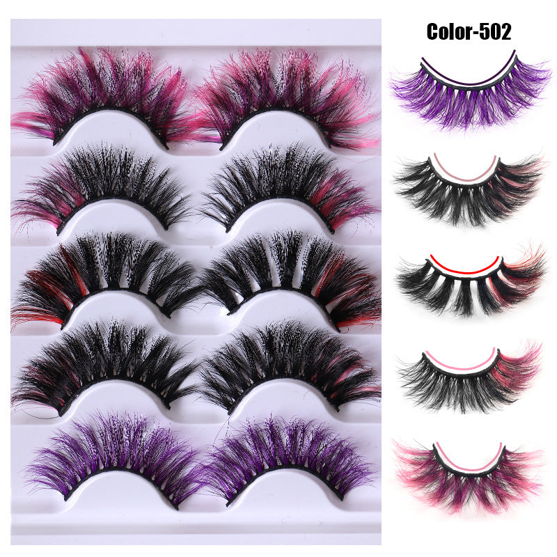 False Eyelashes for Dramatic Colorful 8D Eye Volume