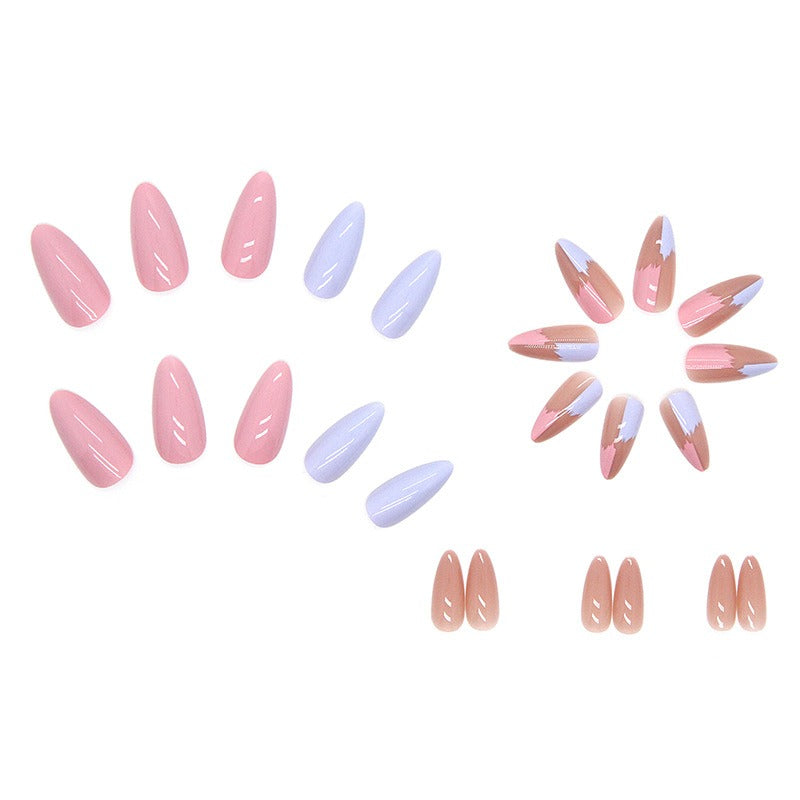 Contrasting Press-On Nails — Salon-Perfect Heart & Swirl