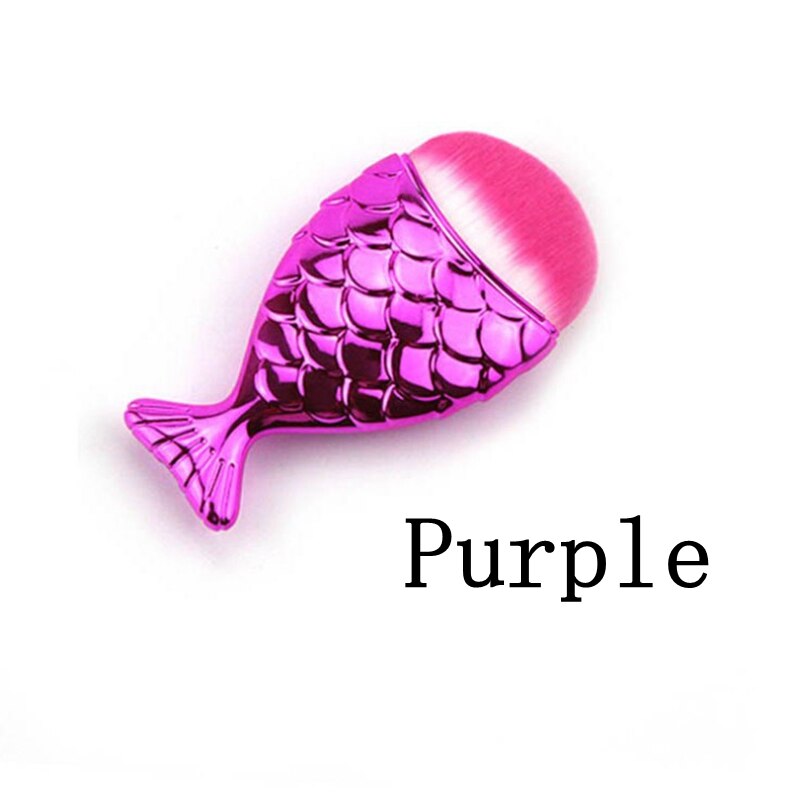 Mermaid Fish-Scale Makeup Brush — 7 Colors, Airbrushed Finish