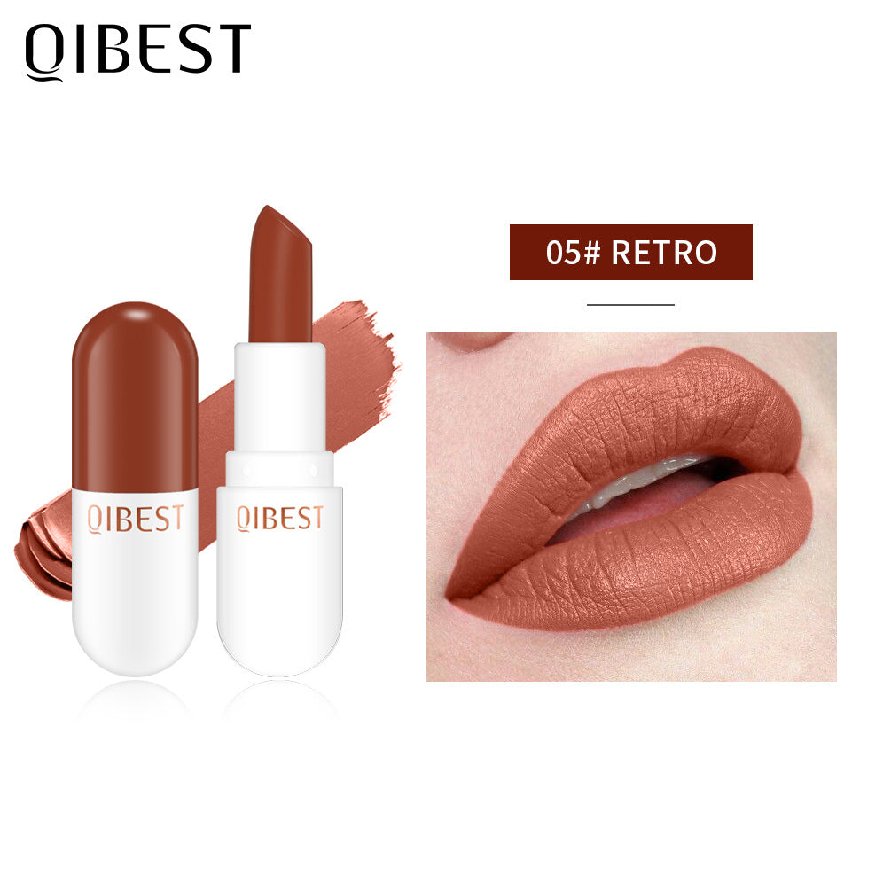 Mini Capsule Velvet Matte Lipstick for Bold Touch-Ups