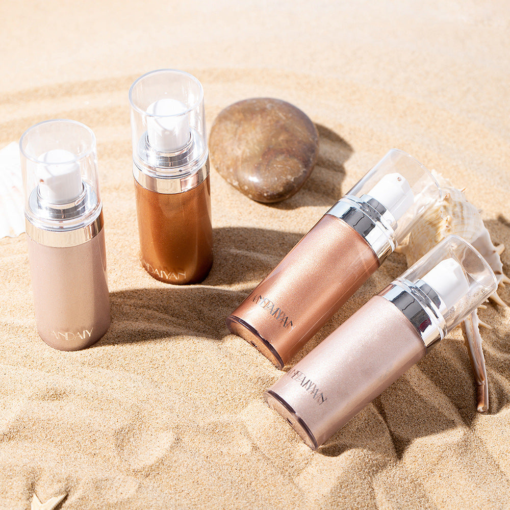 Body Highlighter Liquid for a Wearable Metallic Glow