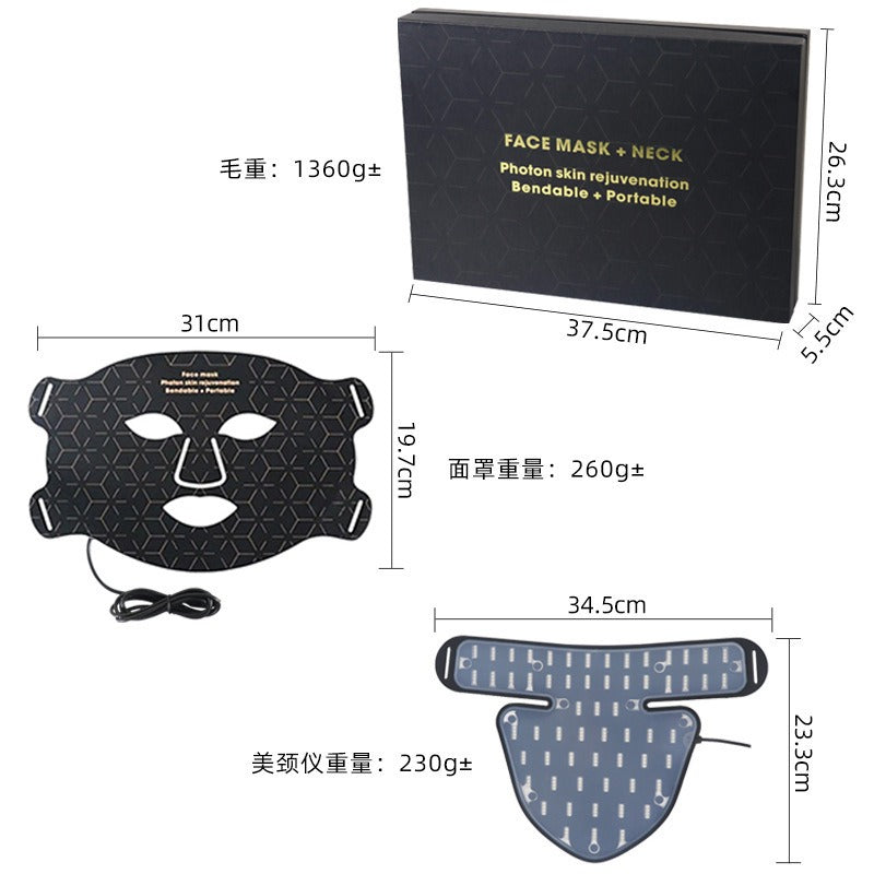 LED Light Therapy Mask for Face and Neck Rejuvenation