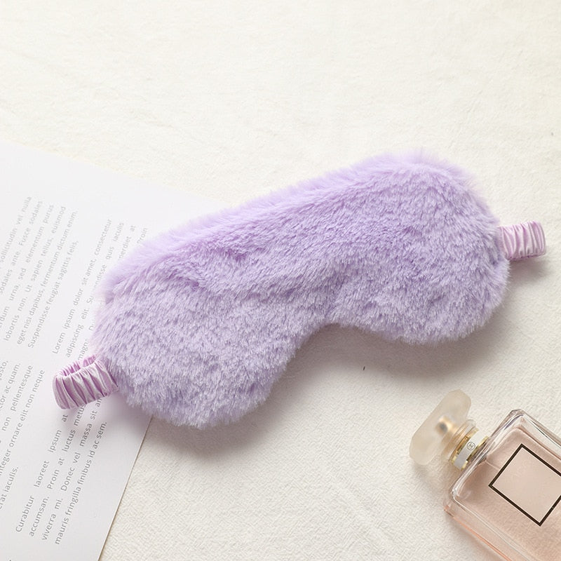 Cute Plush Sleep Mask — Light-Blocking Comfort for Deeper