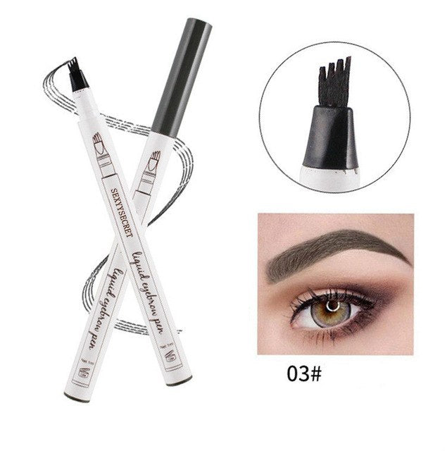 4-Prong Eyebrow Pencil for Natural-Looking Hair Strokes