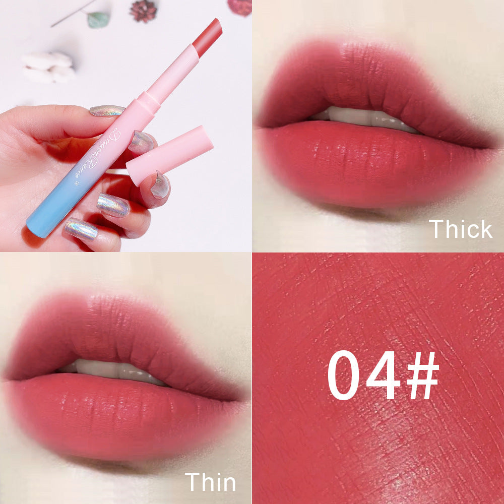 Automatic Rotating Lipstick Pen Matte Lip Color Set