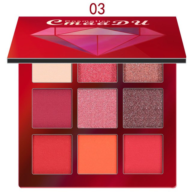 9-Color Eyeshadow Palette for Bold, Colorful Looks