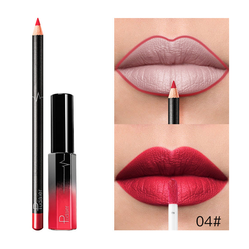 36-Color Matte Lip Gloss Set With Matching Lip Liner