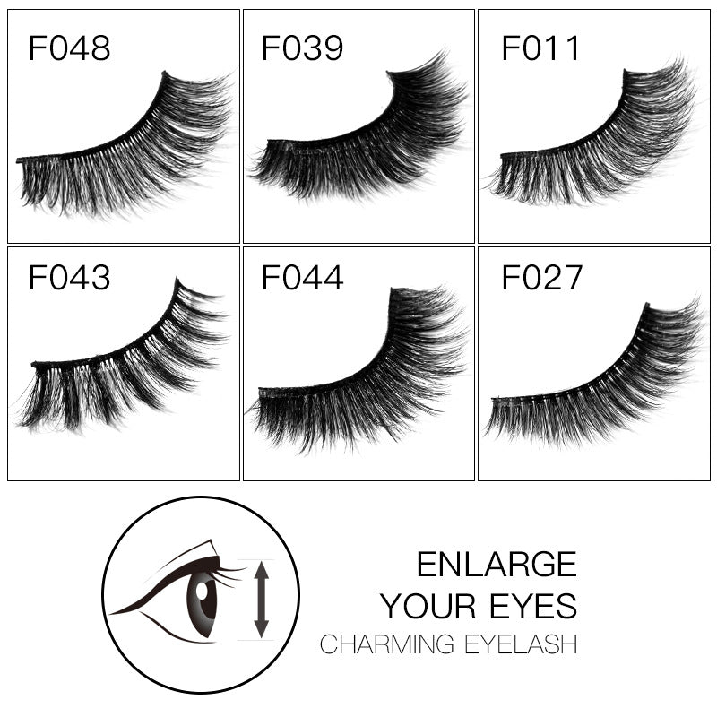 3D False Eyelashes for Dramatic, Curled Eye Volume