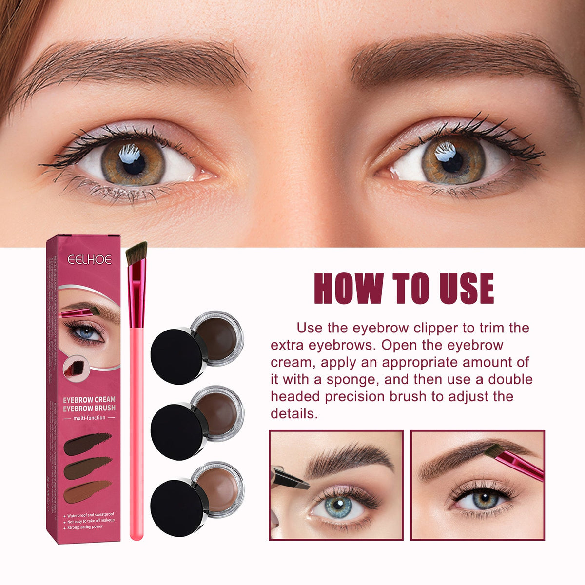 Eyebrow Cream Set — Natural-Looking Brow Definition