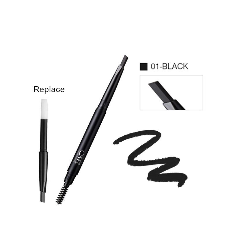 Waterproof Eyebrow Pencil with Spoolie Brush and Refill