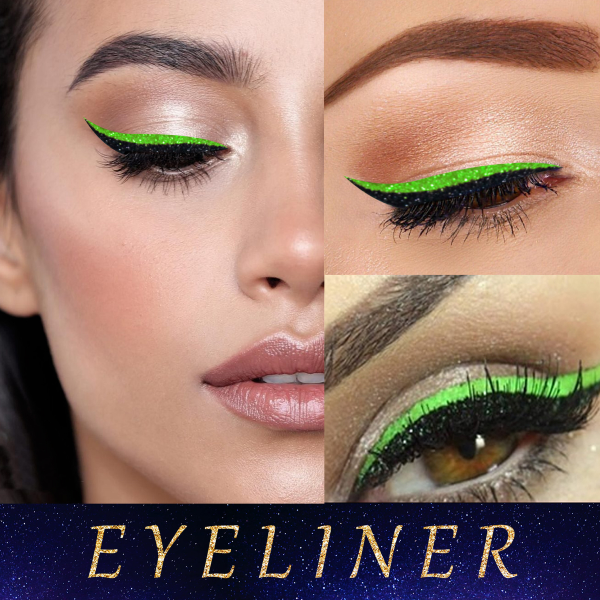 7-Color Self-Adhesive Glitter Eyeliner False Lashes