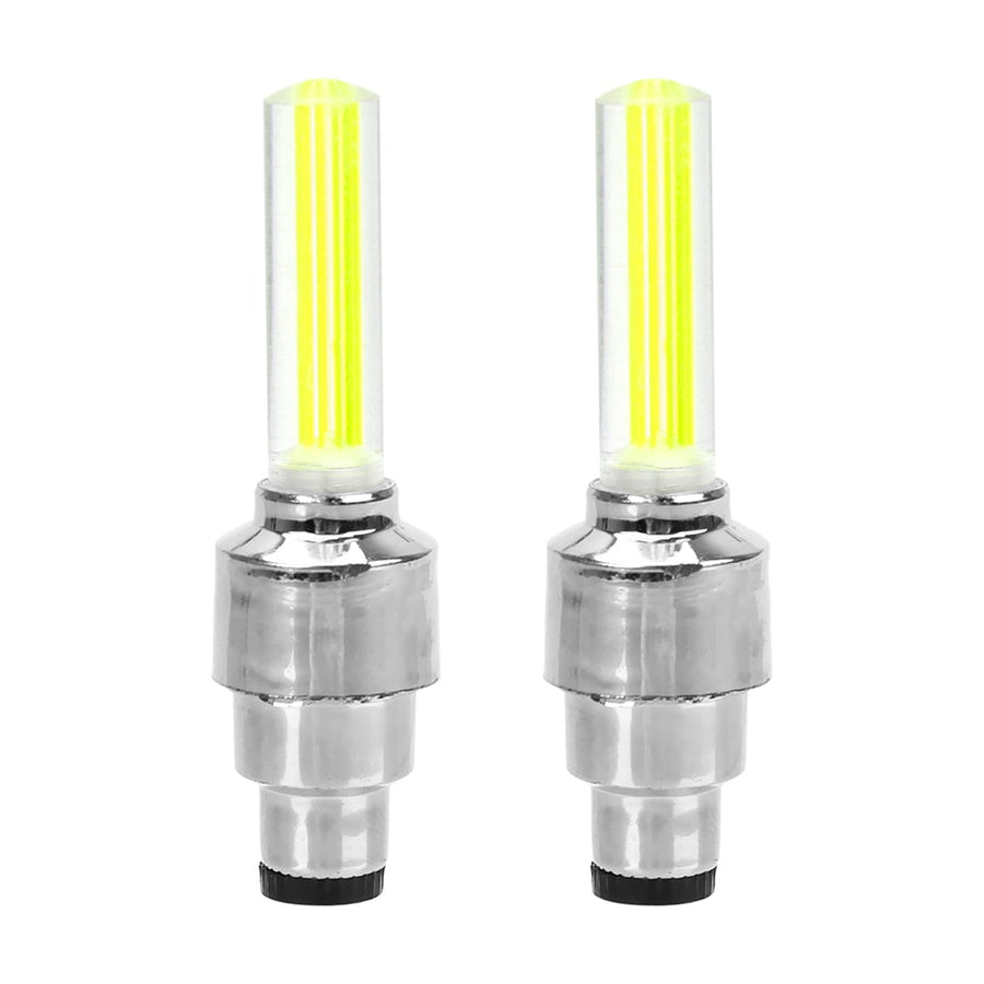 LED Tire Valve Cap Lights — Glowing Wheel Effect
