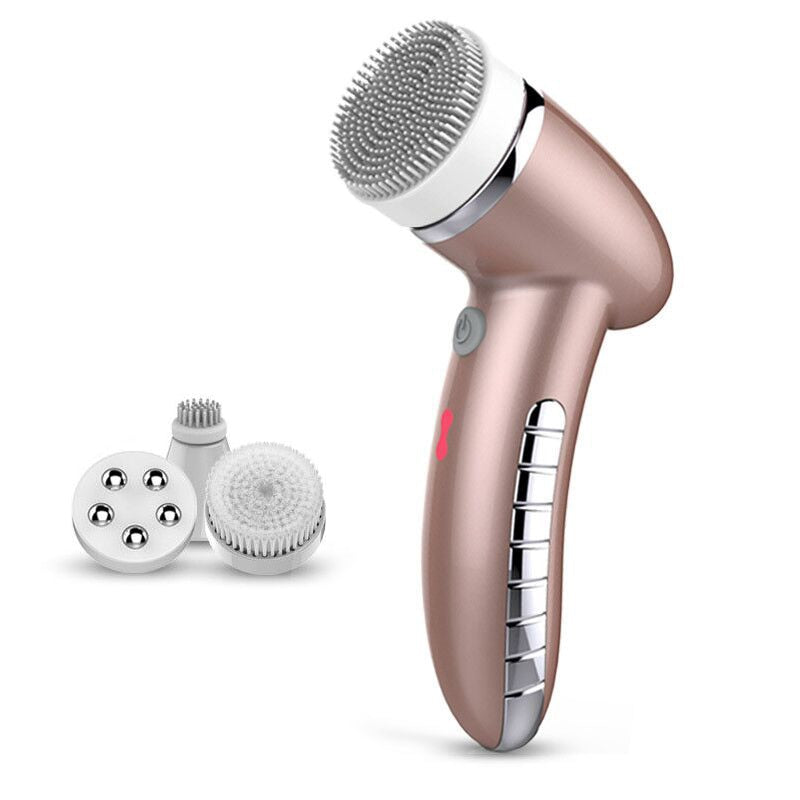4‑in‑1 Sonic Facial Cleansing Brush — Solve Dryness, Acne