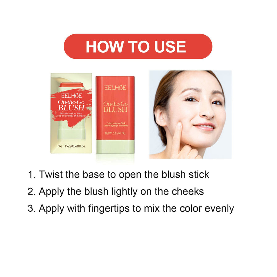 Blush Stick Makeup for Quick Eye and Cheek Color