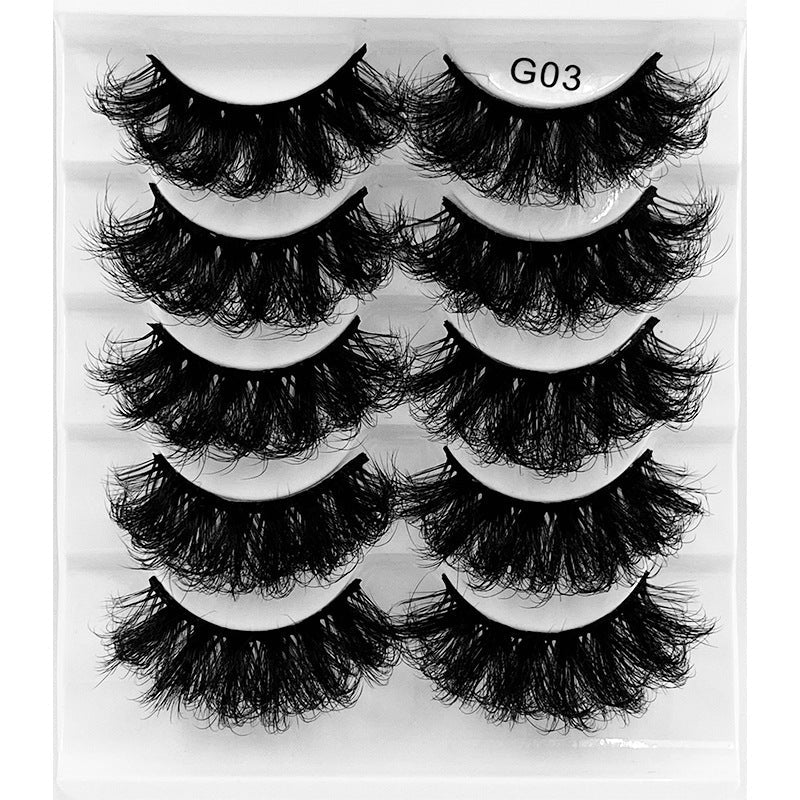 False Eyelashes 8D Fluffy Volume, 5-Pair Glam Set