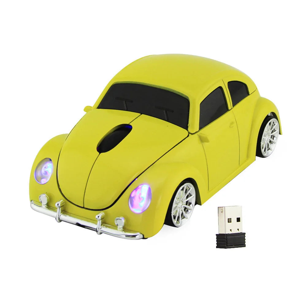 Beetle Car Shape Wireless Mouse for PC and Laptop