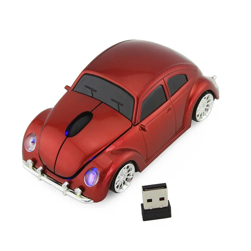 Beetle Car Shape Wireless Mouse for PC and Laptop